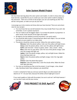 Solar System Model Project