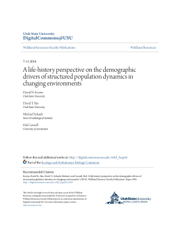 A life-history perspective on the demographic drivers of structured