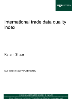 International trade data quality index