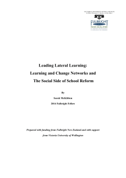 Leading Lateral Learning: Learning and Change Networks and The