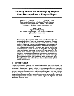 Learning Human-like Knowledge by Singular Value Decomposition