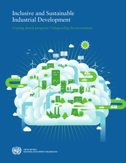 Inclusive and Sustainable Industrial Development
