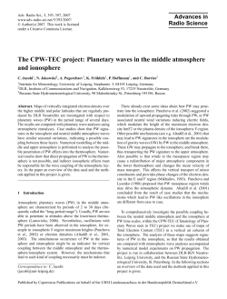Middle and Upper Atmosphere