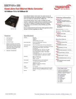 SSETF101x-205 - Transition Networks