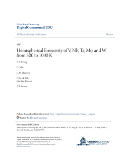 Hemispherical Emissivity of V, Nb, Ta, Mo, and W from 300 to 1000 K