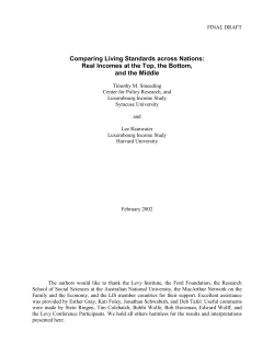 Comparing Living Standards across Nations