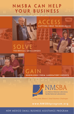 gain access solVe - New Mexico Small Business Assistance Program