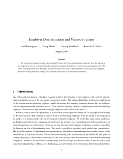 Employer Discrimination and Market Structure
