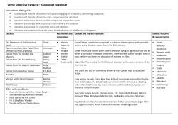 Crime Detective Extracts &ndash; Knowledge Organiser