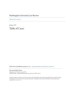 Table of Cases - Washington University Open Scholarship