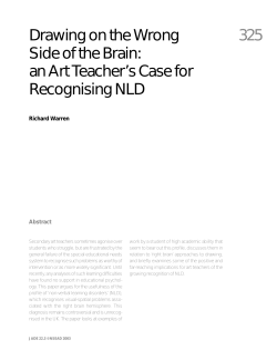 325 Drawing on the Wrong Side of the Brain: an Art Teacher`s Case
