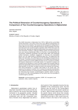 The Political Dimension of Counterinsurgency Operations: A