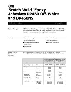 Scotch-Weld&trade; Epoxy Adhesives DP460 Off-White and DP460NS