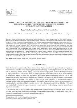 effect of replacing maize with a mixture