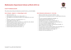 Level 3-4 - John Kyrle High School