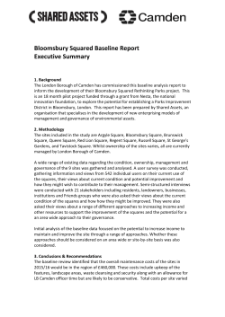 Bloomsbury Squared Baseline Report Executive