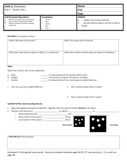 Density Guided Notes