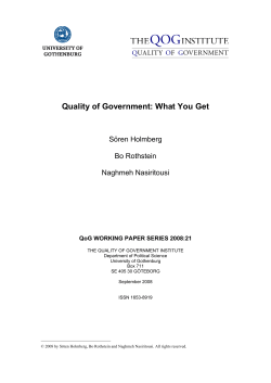 2008:21 - Quality of Government Institute