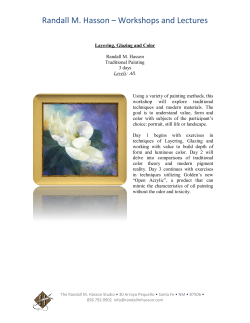 Randall M. Hasson &ndash; Workshops and Lectures