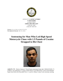 Sentencing for Man Who Led High Speed Motorcycle Chase with