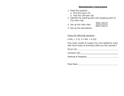 Mole ratio B Mole ratio A