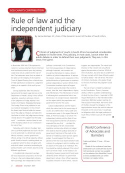Rule of law and the independent judiciary