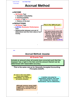 Accrual Method: Income