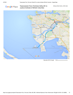 Drive 36.3 km, 35 min Tsawwassen Ferry Terminal, Delta, BC to