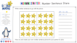 Free Number Sentence Stars