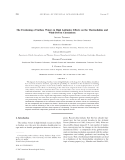 The Freshening of Surface Waters in High Latitudes: Effects on the