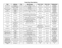Gym Descriptions - Ottawa Carleton Futsal League