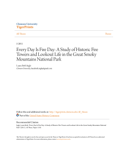 Every Day Is Fire Day: A Study of Historic Fire Towers and Lookout