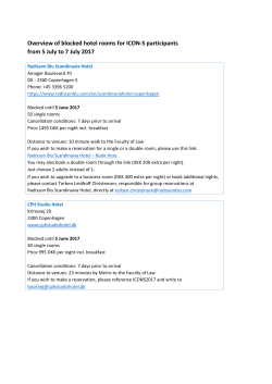 Overview of blocked hotel rooms for ICON