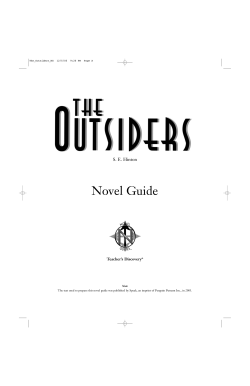 Novel Guide - 7th Grade Literature with Mrs. Carson