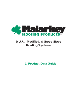 Malarkey Specification Manual - 2. Product Data Guide