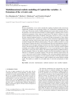 Multidimensional realistic modelling of Cepheid