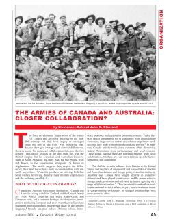 the armies of canada and australia: closer collaboration?