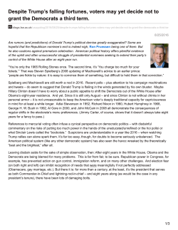 Despite Trump`s falling fortunes, voters may yet decide not to grant