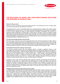 the relevance of short and long-term storage solutions for