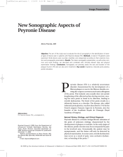 New Sonographic Aspects of Peyronie Disease