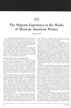 ALAN v30n1 - The Migrant Experience in the Works of Mexican