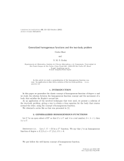 Generalized homogeneous functions and the two - ICMC