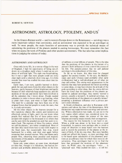 astronomy, astrology, ptolemy, and us