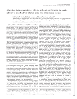 Alterations in the expression of mRNAs and proteins that code for