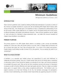 Minimum Guidelines - Meeting Professionals International