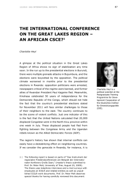 The International Conference on the Great Lakes Region