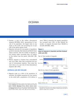 Oceania, Regional Overviews - International Organization for