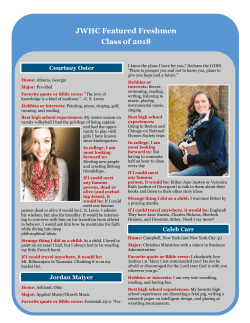 JWHC Featured Freshmen Class of 2018