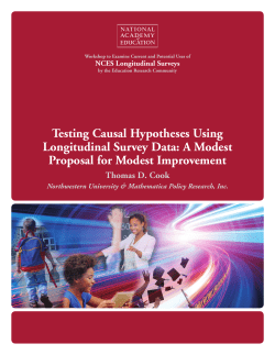 Testing Causal Hypotheses Using Longitudinal Survey Data: A