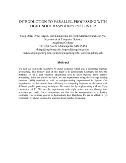 introduction to parallel processing with eight node raspberry
